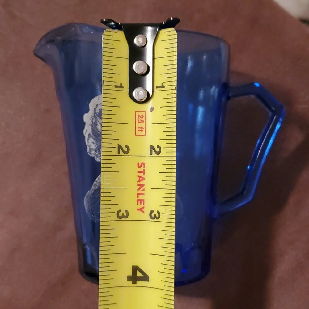 Antique 1930's Shirley Temple Hazel Atlas Cobalt Blue Depression Glass - Picture 5 of 8